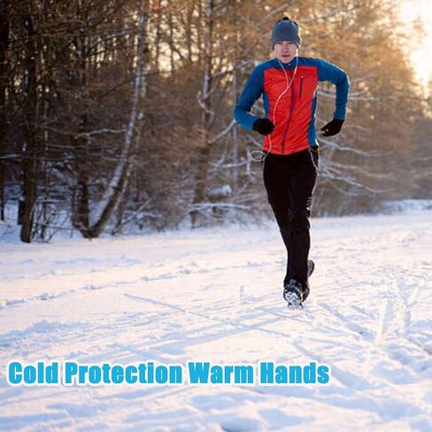 2 Pairs Black Knit Gloves for Women Men Winter Warm Magic Gloves Cold Weather Mittens for Running Driving Cycling in Kuwait