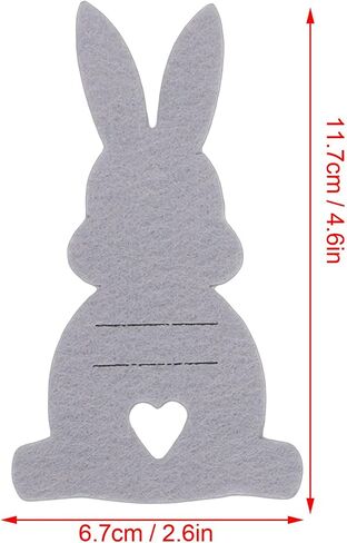 Haofy 6Pcs Easter Bunny Money Holders Felt Adorable Cash Gift Pouches for Kids Holiday Basket Stuffers Family Presents Light Grey Bulk Party Favors in Kuwait
