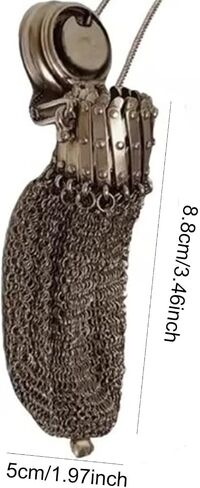Metal Mesh Coin Purse Vintage Style (3.46x1.97 inch) Alloy Twist Lid Key Pouch for Shopping & Commuting in Saudi Arabia