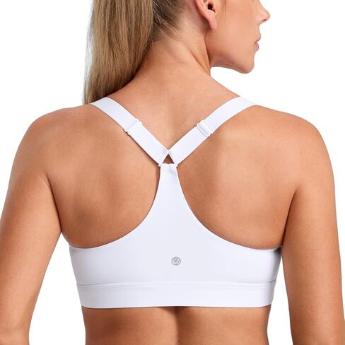 حمالات صدر رياضية واسعة بظهر على شكل حرف Y للنساء من CRZ YOGA Butterbreeze - سترة علوية مبطنة قابلة للتعديل لصالة الألعاب الرياضية ورقبة مربعة قابلة للتعديل in Kuwait