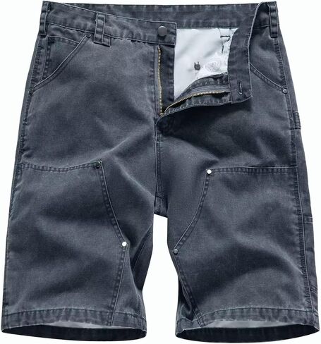Msmsse Work Shorts for Men Relaxed Fit Durable Cargo Workwear Multi-Pocket Utility Shorts for Carpenter Painter in Saudi Arabia