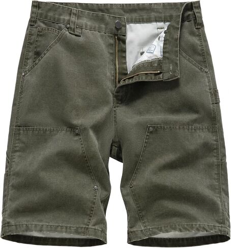 Msmsse Work Shorts for Men Relaxed Fit Durable Cargo Workwear Multi-Pocket Utility Shorts for Carpenter Painter in Saudi Arabia