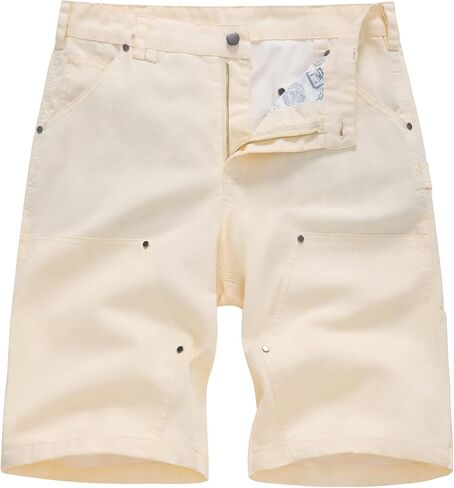 Msmsse Work Shorts for Men Relaxed Fit Durable Cargo Workwear Multi-Pocket Utility Shorts for Carpenter Painter in Saudi Arabia