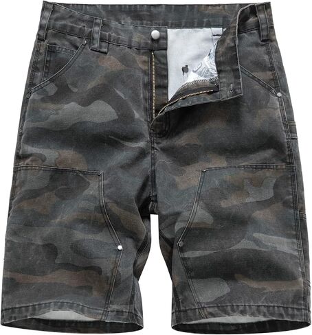 Msmsse Work Shorts for Men Relaxed Fit Durable Cargo Workwear Multi-Pocket Utility Shorts for Carpenter Painter in Saudi Arabia