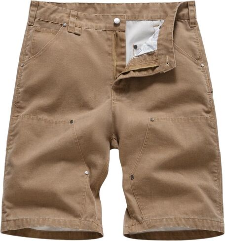 Msmsse Work Shorts for Men Relaxed Fit Durable Cargo Workwear Multi-Pocket Utility Shorts for Carpenter Painter in Saudi Arabia