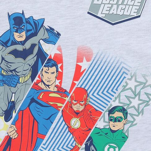 تي شيرت WARNER BROS Justice League Boys بأكمام قصيرة ومجموعة قصيرة شبكية للأطفال الصغار وحتى الأطفال الكبار in Kuwait