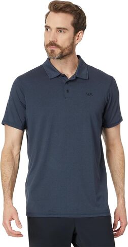 RVCA Mens Sport Vent Athletic Breathable Short Sleeve Polo Shirt in Saudi Arabia