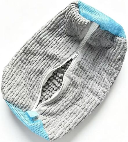 Shoe Laundry Bag Heavy Duty Zipper Closure With Soft Protective Lining, Reusable for Sneakers Daily Footwear Washer and Dryer, grey in Kuwait