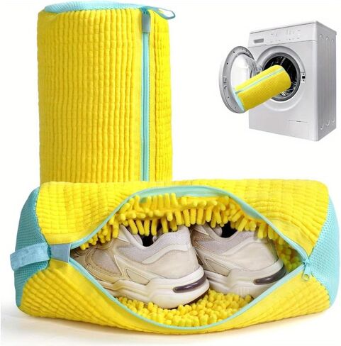 Shoe Laundry Bag Heavy Duty Zipper Closure With Soft Protective Lining, Reusable for Sneakers Daily Footwear Washer and Dryer, grey in Kuwait