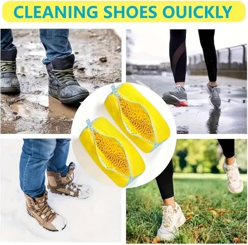 Shoe Laundry Bag Heavy Duty Zipper Closure With Soft Protective Lining, Reusable for Sneakers Daily Footwear Washer and Dryer, grey in Kuwait