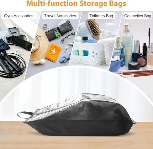 Shoe Bags for Traveling 6 Pack - Random Color Waterproof Shoe Storage Organizer with Durable Zippers, Lightweight Portable Shoe Bags for Travel, Cruise, Gym in Kuwait