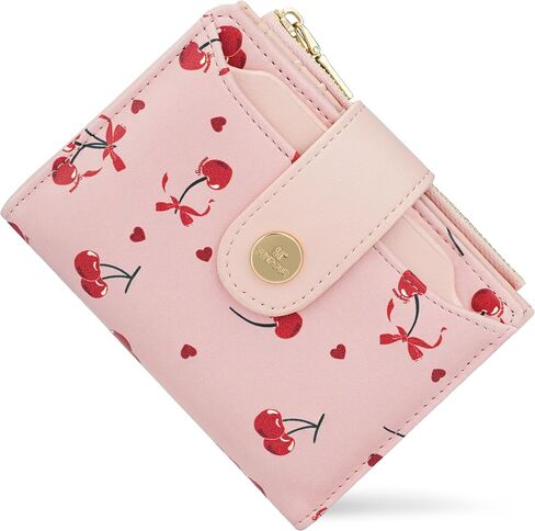 Small Womens Wallet,Slim Bifold Leather Wallet for Women RFID Card Holder Ladies Compact Pocket Wallet Small Wallet for Crossbody Bag(Beige＆Brown) in Saudi Arabia