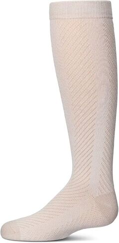 MeMoi Girls' Pointelle Cotton Blend Knee High Sock in Kuwait