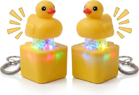 Chicken Fidget Toy Keychain, 6 Sounds Screaming Chicken, USB Rechargeable LED Flashing Decompression Keychain, Portable Stress Relief Sensory Toy for Adult, Funny Office Desk Decor & Creative Gift in Saudi Arabia