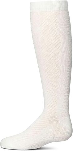 MeMoi Girls' Pointelle Cotton Blend Knee High Sock in Kuwait
