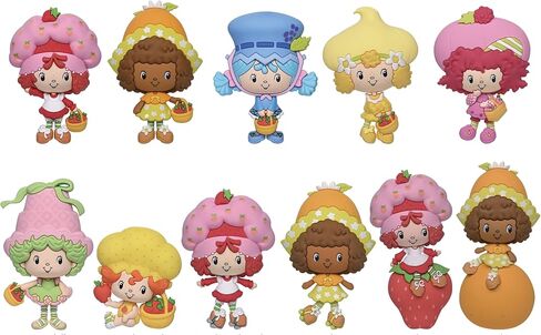 مشبك حقيبة إسفنجية ثلاثية الأبعاد من Strawberry Shortcake، السلسلة 2 - حقيبة عمياء (شكل عشوائي واحد) - سلسلة مفاتيح شخصية/ملحق حقيبة الظهر | بضائع مرخصة رسميًا in Kuwait