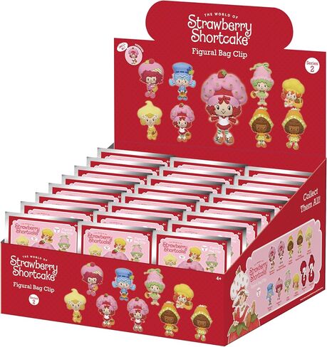 مشبك حقيبة إسفنجية ثلاثية الأبعاد من Strawberry Shortcake، السلسلة 2 - حقيبة عمياء (شكل عشوائي واحد) - سلسلة مفاتيح شخصية/ملحق حقيبة الظهر | بضائع مرخصة رسميًا in Kuwait