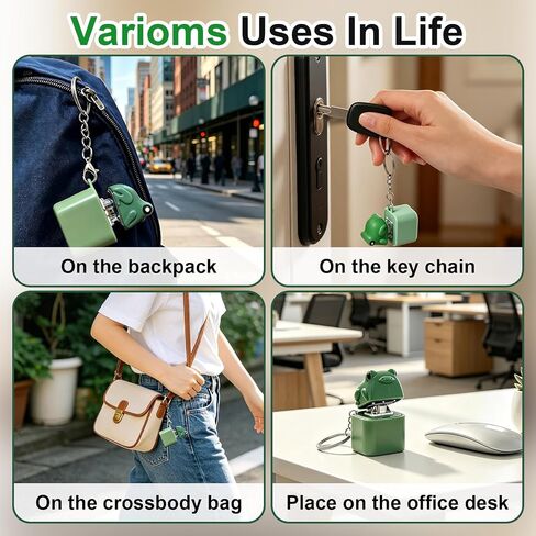 6 Pcs Frog Keychain with Sound, Cute Keyboard Frog Fidget , Rechargeable Keyboard Clicker with LED Lights for Adults Anxiety Relief Stress Relief in Kuwait