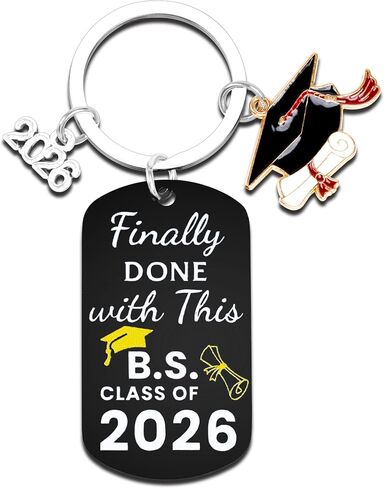 2026 Graduation Gifts - Class of 2026 Graduation Keychain, Inspirational Gifts, for Him Her College Middle High School Student Girls Boys - Black in Kuwait