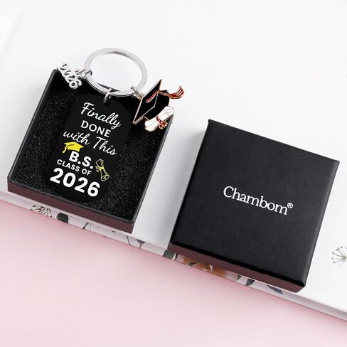 2026 Graduation Gifts - Class of 2026 Graduation Keychain, Inspirational Gifts, for Him Her College Middle High School Student Girls Boys - Black in Kuwait