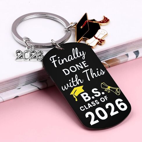 2026 Graduation Gifts - Class of 2026 Graduation Keychain, Inspirational Gifts, for Him Her College Middle High School Student Girls Boys - Black in Kuwait