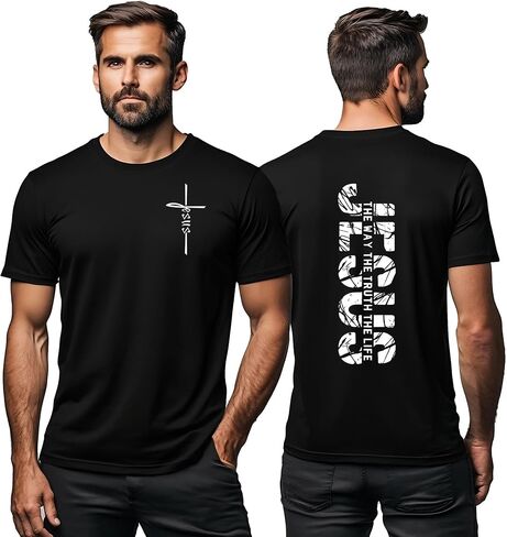 Christian Shirts for Men：Vintage Religious Cross Bible Verse T-Shirt Religious Jesus Faith Inspirational Graphic Tees in Saudi Arabia