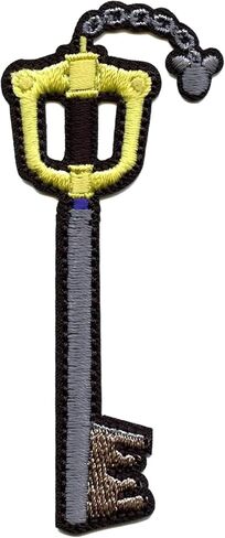 Disney Kingdom Hearts Patch Keyblade Embroidered Iron On, Grey, 1.25inch Wide X 3inch Tall in Kuwait