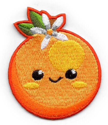 Kawaii Baby Orange Fruit Patch Happy Cute Food Embroidered Iron On in Kuwait