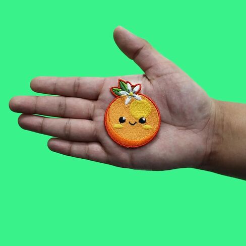 Kawaii Baby Orange Fruit Patch Happy Cute Food Embroidered Iron On in Kuwait