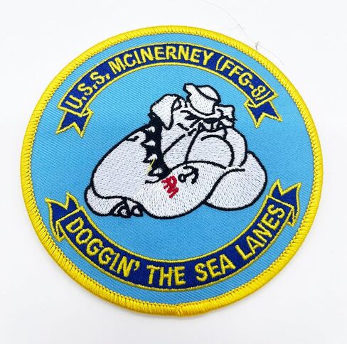 USS McInerney FFG-8 (Doggin The Sea Lanes) Patch – Sew On, 4 iin in Kuwait