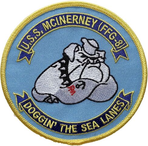 USS McInerney FFG-8 (Doggin The Sea Lanes) Patch – Sew On, 4 iin in Kuwait