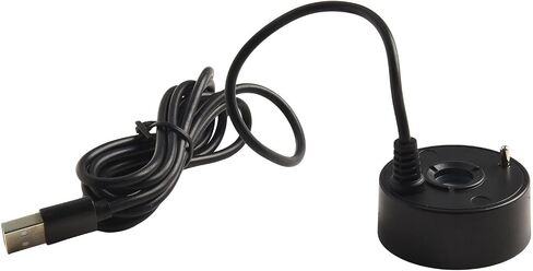 USB ضباب صانع مبيد 5V الهواء المرطب مع كابل 1.4M لنافورة المياه بركة داخلي في الهواء الطلق المناظر الطبيعية حوض السمك الصخور منضدية ديكور فناء حديقة تجمع ميزة البخاخ البخاخ (أسود) in Kuwait