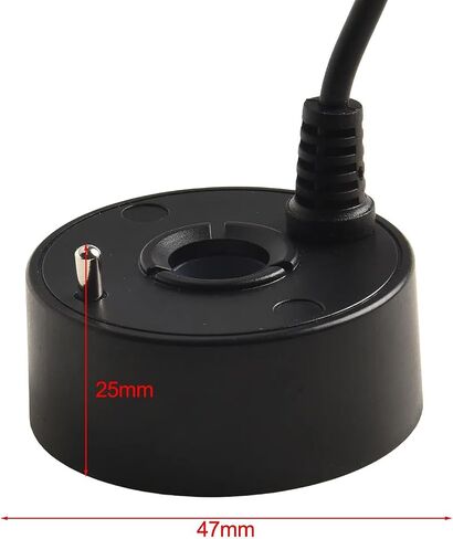 USB ضباب صانع مبيد 5V الهواء المرطب مع كابل 1.4M لنافورة المياه بركة داخلي في الهواء الطلق المناظر الطبيعية حوض السمك الصخور منضدية ديكور فناء حديقة تجمع ميزة البخاخ البخاخ (أسود) in Kuwait