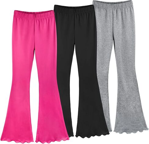 slaixiu Girls Flare Leggings, Mid Waisted Bell Bottom Yoga Pants for Kids & Teen in Saudi Arabia