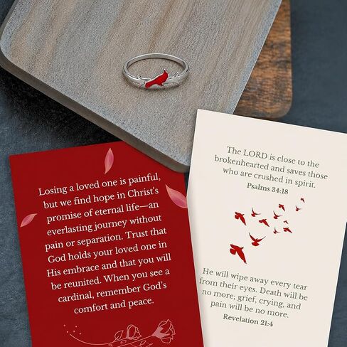 The Positive Christian Cardinal Ring - Stainless Steel - Christian Gifts for Women of Faith - Religious Jewelry Gift for Christmas, Wedding, Anniversary in Saudi Arabia