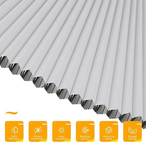 HOMEDEMO Arch Window Shade Blackout White, 36" X 72", No Drill, Half Moon Cellular Shades, Easy Installation Blinds, Half Circle Semicircular in Kuwait