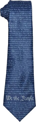 ASVP Shop US Constitution Tie for Men – We the People Patriotic Necktie, American USA Patriot Tie, Gift for Lawmakers in Kuwait