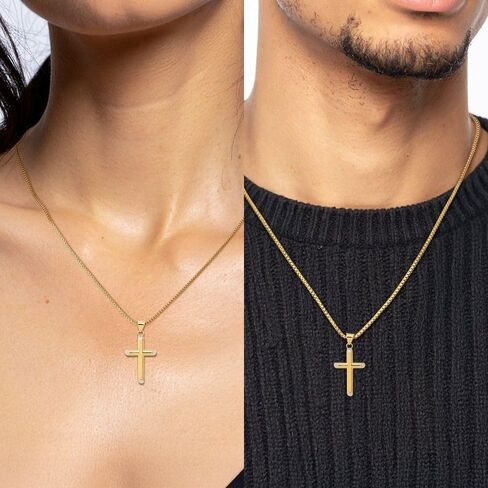 IceCarats 14K Yellow Gold Large Cross Pendant Necklace 33mm 1 1/4 inch 3d Sculpted, Lightweight, Polished, Latin For Her For Him in Kuwait
