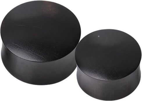 Pair of Organic Black Arang Wood Saddle Ear Plug //Choose Size// in Kuwait