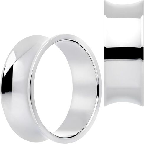 Body Candy Double Flare Tunnel Plug Set - 316L Stainless Steel Thick Hand Polished Ear Gauges for Women Men in Kuwait