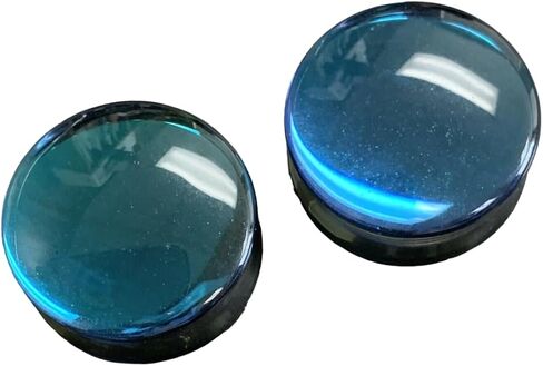 PAIR of Midnight Moonstone Iridescent Glass Double Flare Plugs Gauges - Body Jewelry in Kuwait