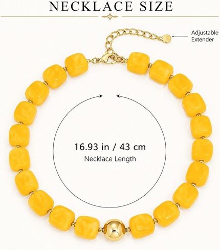 Chunky Beaded Necklace for Women Acrylic Resin Big Round White Brown Beaded Necklace Boho Statement Bead Necklaces for Women Trendy Festive Art Daily Outfits in Saudi Arabia