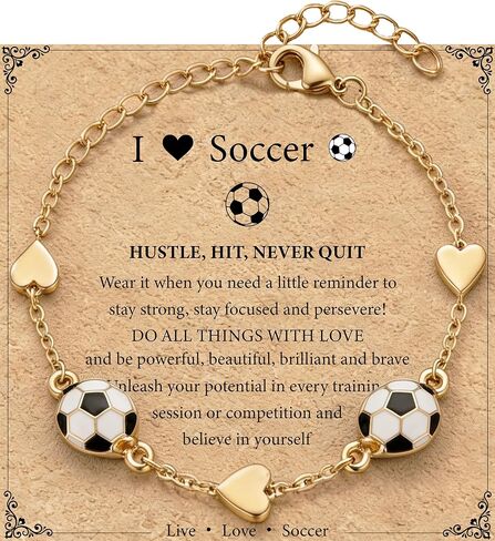 Softball Football Basketball Volleyball Soccer Bracelets, 14K Gold Plated Heart Bracelets, Sport Jewelry Gift for Women Team Friend Birthday Valentine's Day in Saudi Arabia