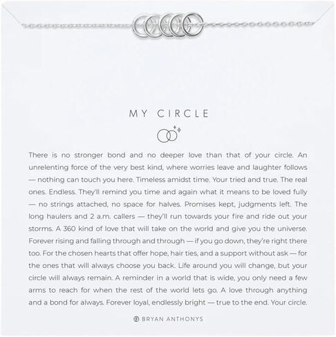 Bryan Anthonys My Circle Dainty Bracelet for Women - Dainty Minimalist Bracelet with Silver Plated Finish Over Brass, Nickel-Free Meaningful Everyday Jewelry Gift for Her with Sentimental Design in Saudi Arabia