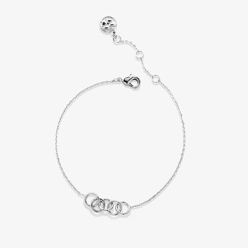 Bryan Anthonys My Circle Dainty Bracelet for Women - Dainty Minimalist Bracelet with Silver Plated Finish Over Brass, Nickel-Free Meaningful Everyday Jewelry Gift for Her with Sentimental Design in Saudi Arabia