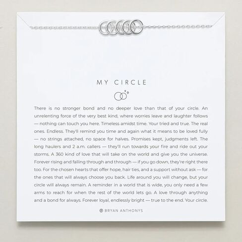 Bryan Anthonys My Circle Dainty Bracelet for Women - Dainty Minimalist Bracelet with Silver Plated Finish Over Brass, Nickel-Free Meaningful Everyday Jewelry Gift for Her with Sentimental Design in Saudi Arabia