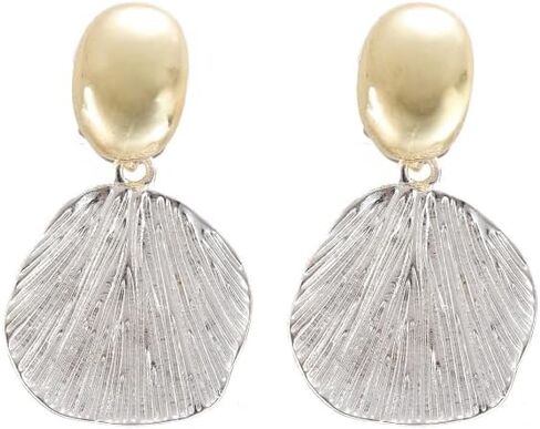 Women's Golden Siver Ear Clips Clip On Earrings Dangle Earrings in Saudi Arabia