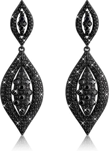 THUNARAZ Clip on Earrings for Women Glitter Rhinestone Crystal Wedding Bridal Earring Non Piercing Dangle Earrings Fashion Jewelry in Kuwait