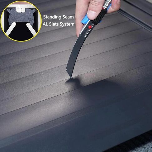Retractable Truck Bed Tonneau Cover Aluminum for Ford F-150 2009-2025 with 5.5ft Beds and Built-in Drainage Pipe. in Saudi Arabia