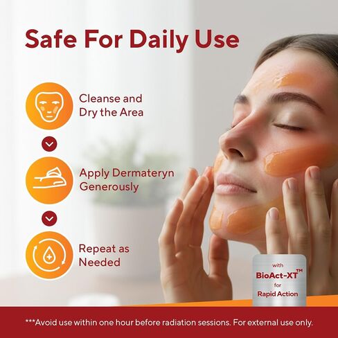 Marie Originals DermaTeryn Sunburn & Post Radiation Cream | Natural Moisture Barrier for Dry, Irritated or Sensitive Skin | Zinc Oxide + Lanolin | Petroleum-Free, Fragrance-Free | 4 oz in Saudi Arabia
